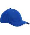 BB820C B820C Beechfield EarthAware® Classic Organic Cotton 6 Panel Sandwich Peak Cap Bright Royal / White colour image